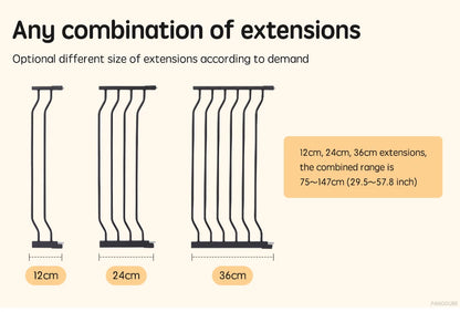 75~147cm Fence Playpen Baby Gate Children's Safety Barrier Stair Security Door for Dogs Pressure-mounted Baby Safety Gate