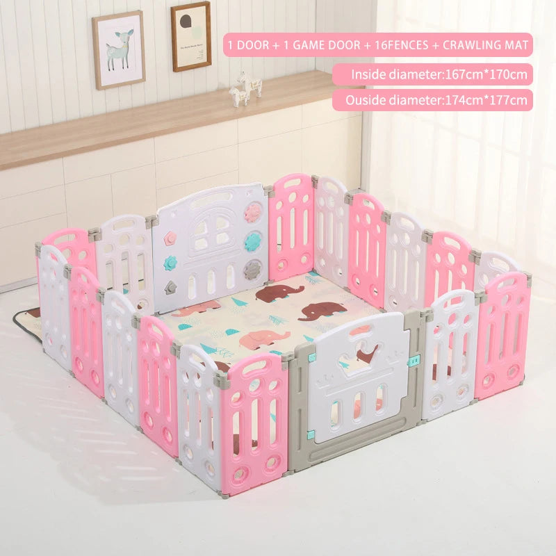 BabyBlush Large Baby Activity Playpen with Slide & Free Mat