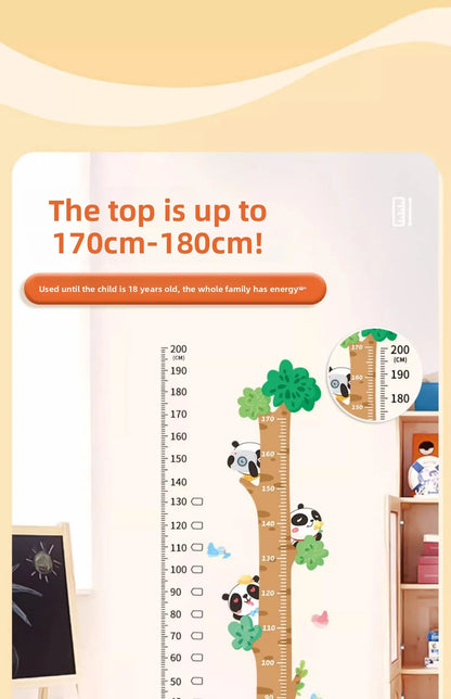 Grow With Me Animal Height Chart Wall Stickers