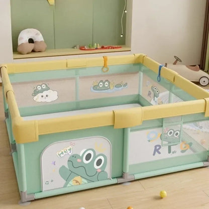 Safety Fence Foldable Baby Playpen Indoor Toddler Activity Area Crawling Mat Easy Assembly Non-Toxic Materials Indoor Playground