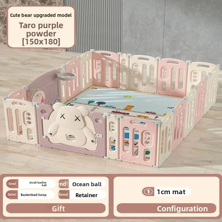 Kids Indoor Safety Playpen Foldable Baby Barrier Slide Swing Fun Activity Center Toddlers Home Use Secure Protective Play Area