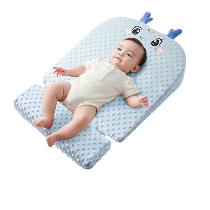 Baby Slope Pillow - Breathable Newborn Pillow for Preventing Milk Choking and Spitting Up - Lying-Down Feeding and Sleeping Aid