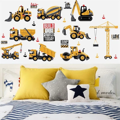 Construction Vehicles Wall Stickers – Build a Fun Adventure Room