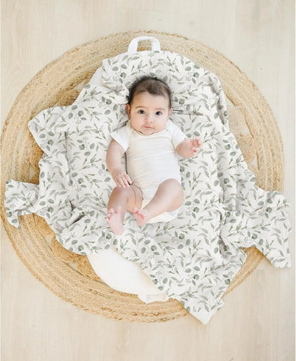 Baby cotton yarn quilt three-piece wrapping towel newborn six-layer wrapping blanket