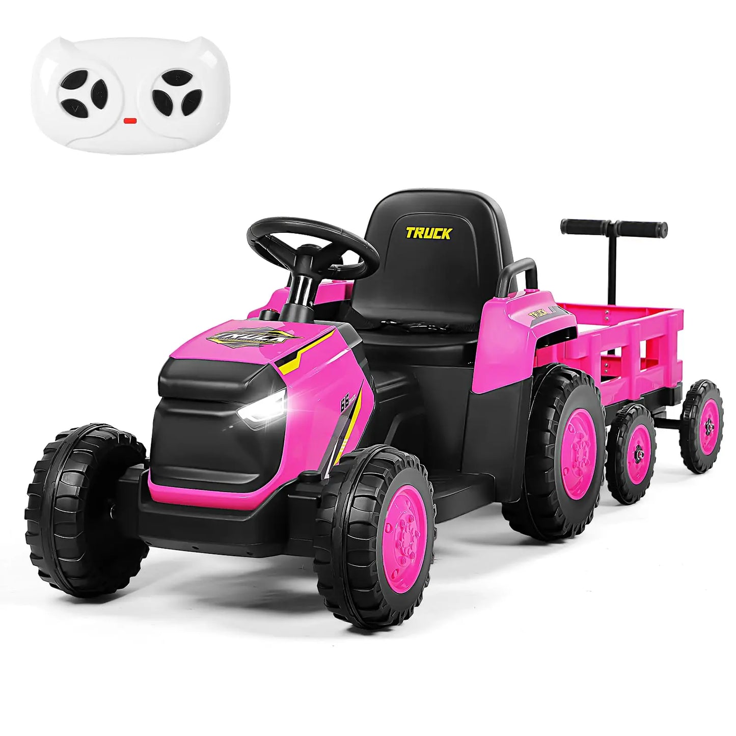 12V Kids Electric Tractor Ride-On with Detachable Trailer