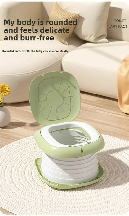 Portable Folding Children's Toilet Trainer for Outdoor Camping Car Travel Emergency Urinal Basin Baby Training Seat