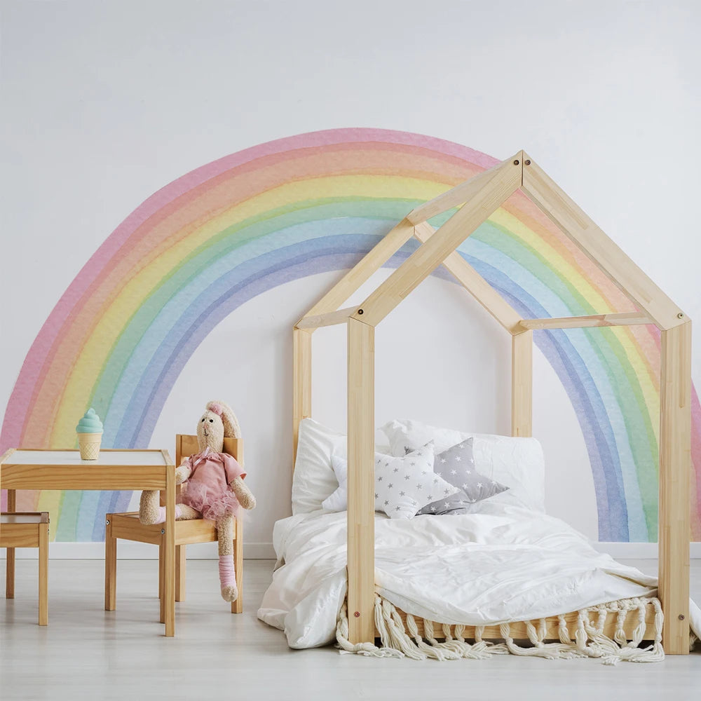 Dreamy Pastel Rainbow Wall Mural Sticker