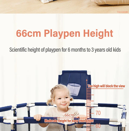 PANGDUBE Baby Playpen for Children Play Area Baby Playground 6 Month~6 Years Old Kids Ball Pit Playpen Indoor Baby Safety Fence