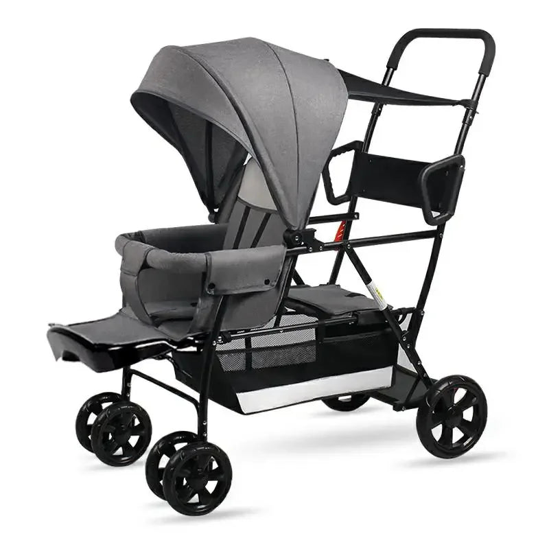 2025The Twin Strollers Sit Back and Forth in The Wheelbarrow, The Size of The Trolley, The Twin Trolley Can Sit and Lie Down.