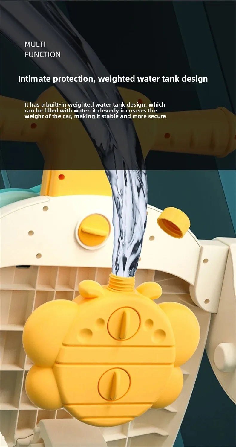 Three-in-One Early Education Baby Walker Stroller Steerable Anti-Tip Multifunctional Toddler Toy Car for Babies Learning to Walk