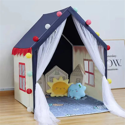 Portable Baby Play House Children Tent Teepee Tent Enfant Kids Tent Pink Blue Kids Play House Indoor Outdoor Toy Princess House