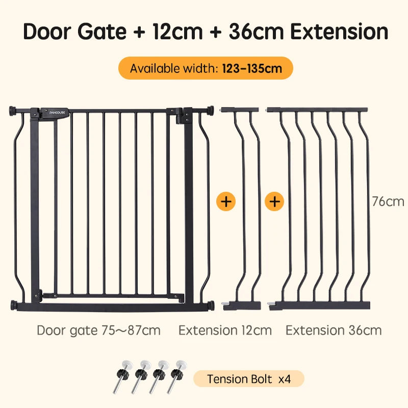 75~147cm Fence Playpen Baby Gate Children's Safety Barrier Stair Security Door for Dogs Pressure-mounted Baby Safety Gate