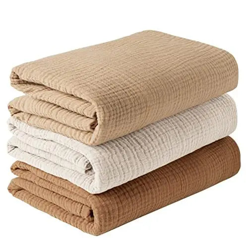 Baby cotton yarn quilt three-piece wrapping towel newborn six-layer wrapping blanket