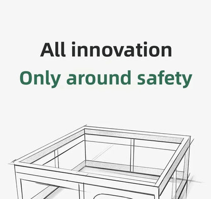 Safety Fence Foldable Baby Playpen Indoor Toddler Activity Area Crawling Mat Easy Assembly Non-Toxic Materials Indoor Playground