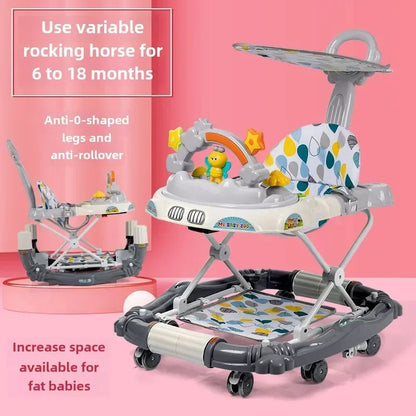 Anti-rollover Children's Multi-functional Baby Walker Baby Trolley with Musical Walker