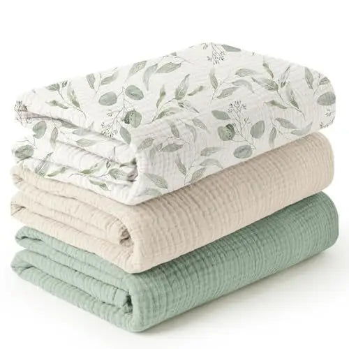 Baby cotton yarn quilt three-piece wrapping towel newborn six-layer wrapping blanket