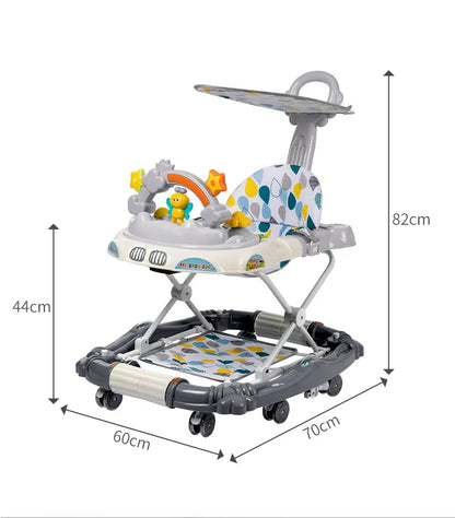 Anti-rollover Children's Multi-functional Baby Walker Baby Trolley with Musical Walker