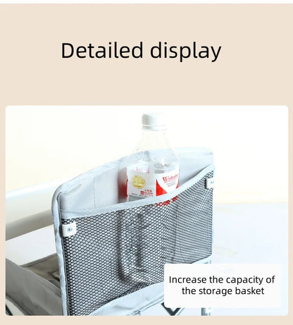 Foldable Baby Highchair with Straps Booster Baby Feeding Chair Portable Baby Seat with Storage Bag for Travelling & Camping