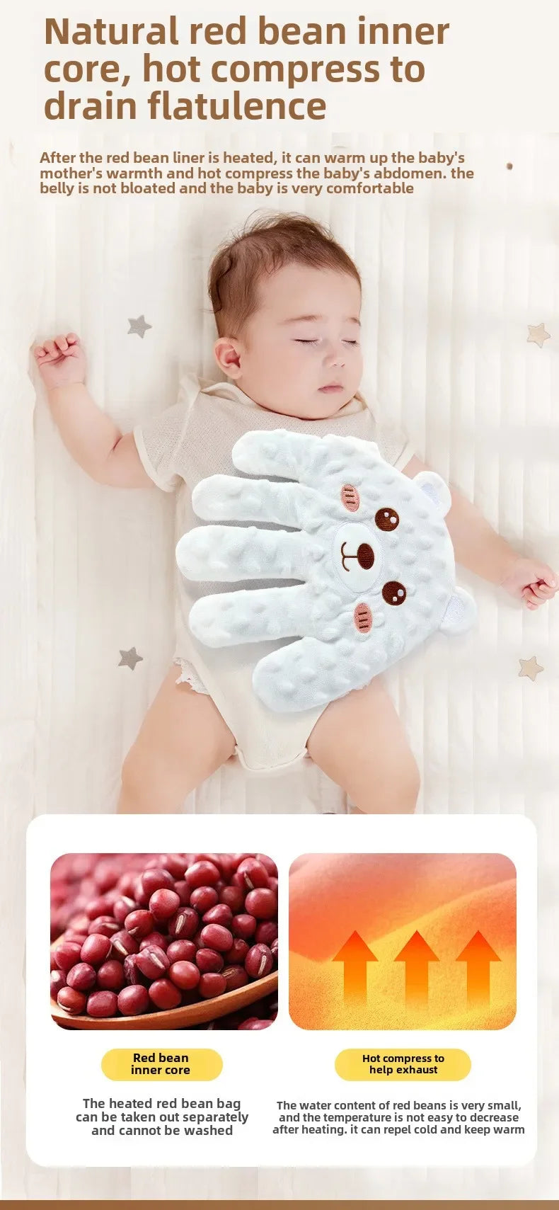 Newborns Sleep Aid Pacify Hand Glove Gentle Comfortable Cotton Soothing Toy for Comfortable Newborns Sleeping