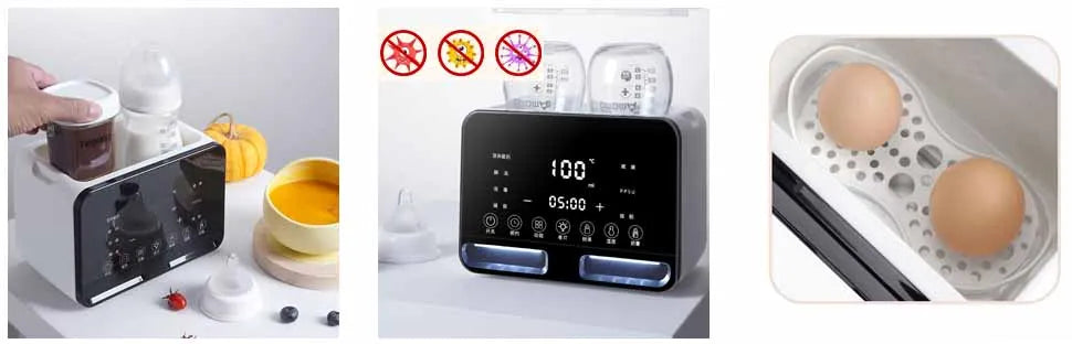 Baby Bottle Warmer Sterilizer Multifunction Fast Milk Bottle Warmers with Timer Accurate Temperature Control Newborn Accessories