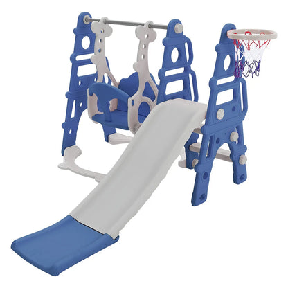 BabyBlush Toddler Swing, Slide & Basketball Playset