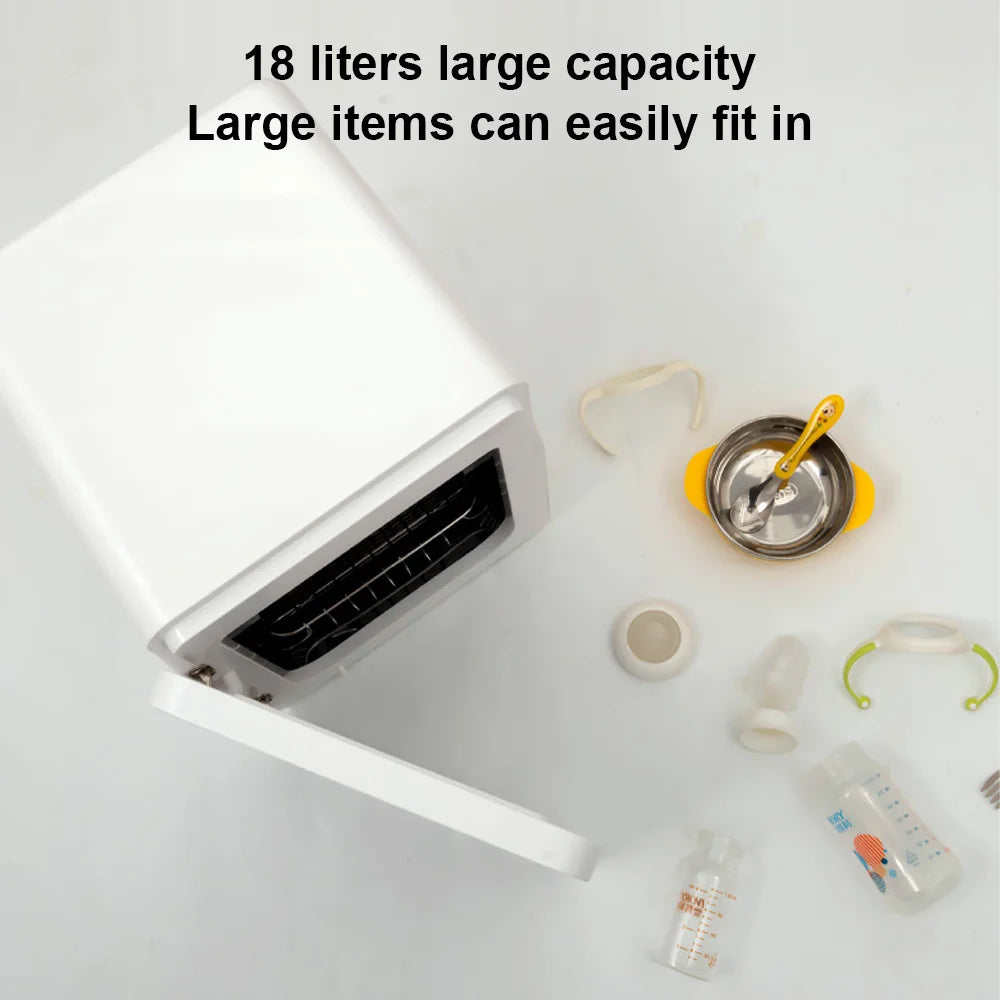 100W Baby Bottle Sterilizer Dryer UV Sterilizer for Bottle 3-in-1 Disinfection Cabinet 8L Low Noise with LCD Screen Timer
