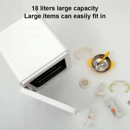 100W Baby Bottle Sterilizer Dryer UV Sterilizer for Bottle 3-in-1 Disinfection Cabinet 8L Low Noise with LCD Screen Timer