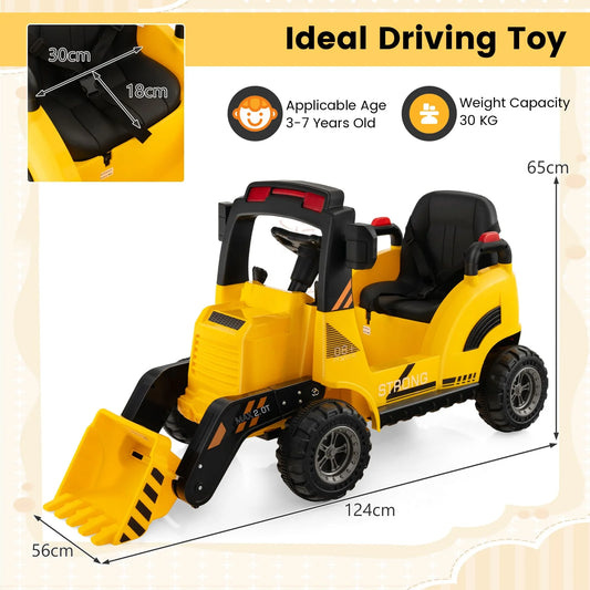 Mega Builder 12V Construction Tractor – Dig, Drive & Dominate!