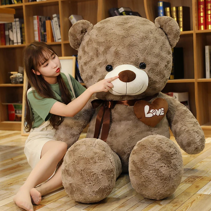 Nice New Hot High Quality 2 Colors Teddy Bear With Love Stuffed Animals Plush Toys Doll Pillow Kids Lovers Birthday Baby Gift
