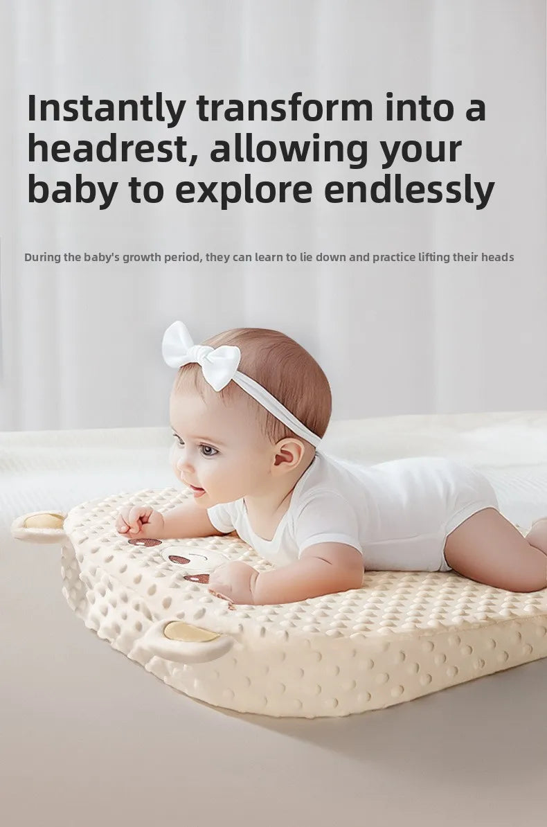 Baby Slope Pillow - Breathable Newborn Pillow for Preventing Milk Choking and Spitting Up - Lying-Down Feeding and Sleeping Aid