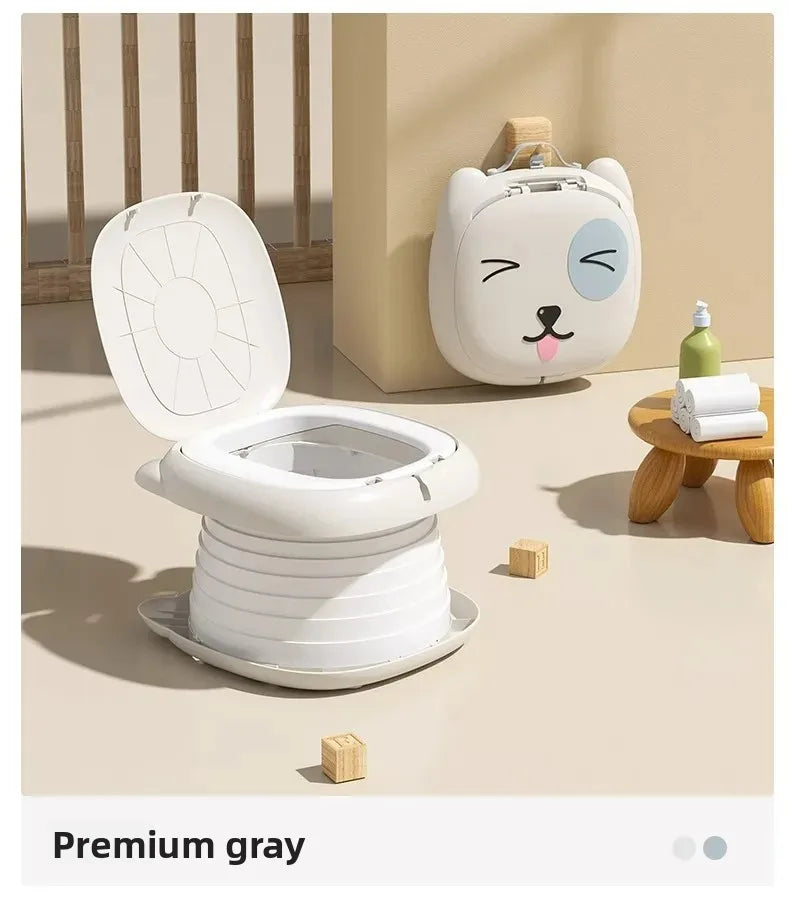 Portable Folding Children's Toilet Trainer for Outdoor Camping Car Travel Emergency Urinal Basin Baby Training Seat