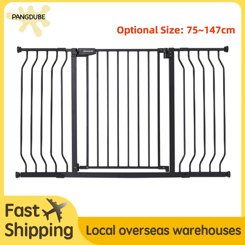 75~147cm Fence Playpen Baby Gate Children's Safety Barrier Stair Security Door for Dogs Pressure-mounted Baby Safety Gate