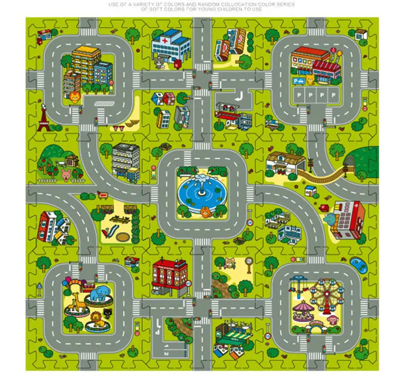Traffic Adventure Play Mat – Drive, Learn & Explore!