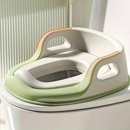 1 Pc Potty Training Seat with Handles Plastic Toilet Trainer Ring for Ages 3-6 Easy Storage Wall Hook Included Baby Potty