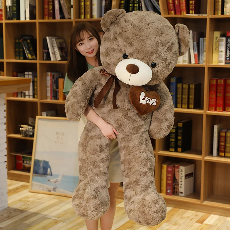 Nice New Hot High Quality 2 Colors Teddy Bear With Love Stuffed Animals Plush Toys Doll Pillow Kids Lovers Birthday Baby Gift