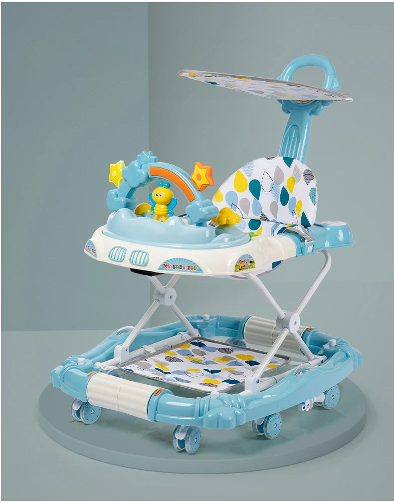 Anti-rollover Children's Multi-functional Baby Walker Baby Trolley with Musical Walker