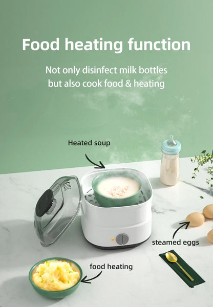 Baby Electric Steam Bottle Sterilizer Feeding Bottle Sterilizers Milk Warmer Electric Kid Bottle Sanitizer with Timer