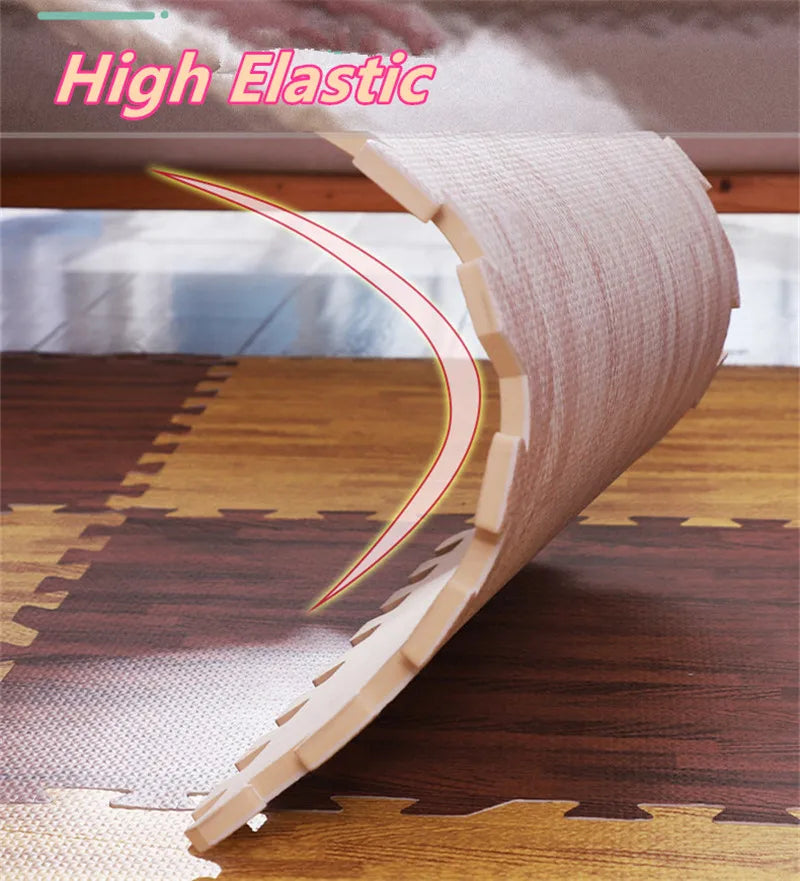 Wood Grain Foam Play Mat – Style Meets Safety 12pcs