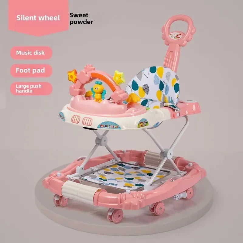 Anti-rollover Children's Multi-functional Baby Walker Baby Trolley with Musical Walker