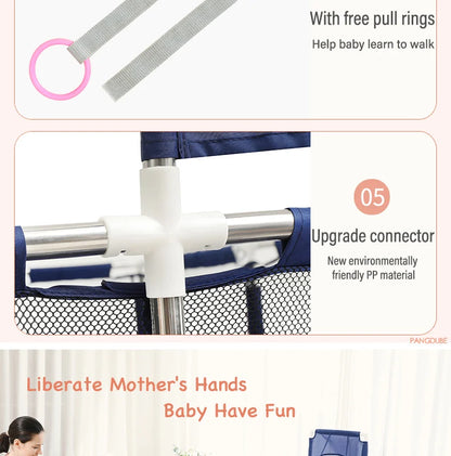PANGDUBE Baby Playpen for Children Play Area Baby Playground 6 Month~6 Years Old Kids Ball Pit Playpen Indoor Baby Safety Fence