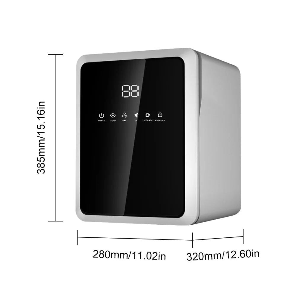 100W Baby Bottle Sterilizer Dryer UV Sterilizer for Bottle 3-in-1 Disinfection Cabinet 8L Low Noise with LCD Screen Timer
