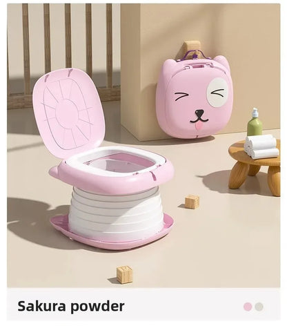 Portable Folding Children's Toilet Trainer for Outdoor Camping Car Travel Emergency Urinal Basin Baby Training Seat