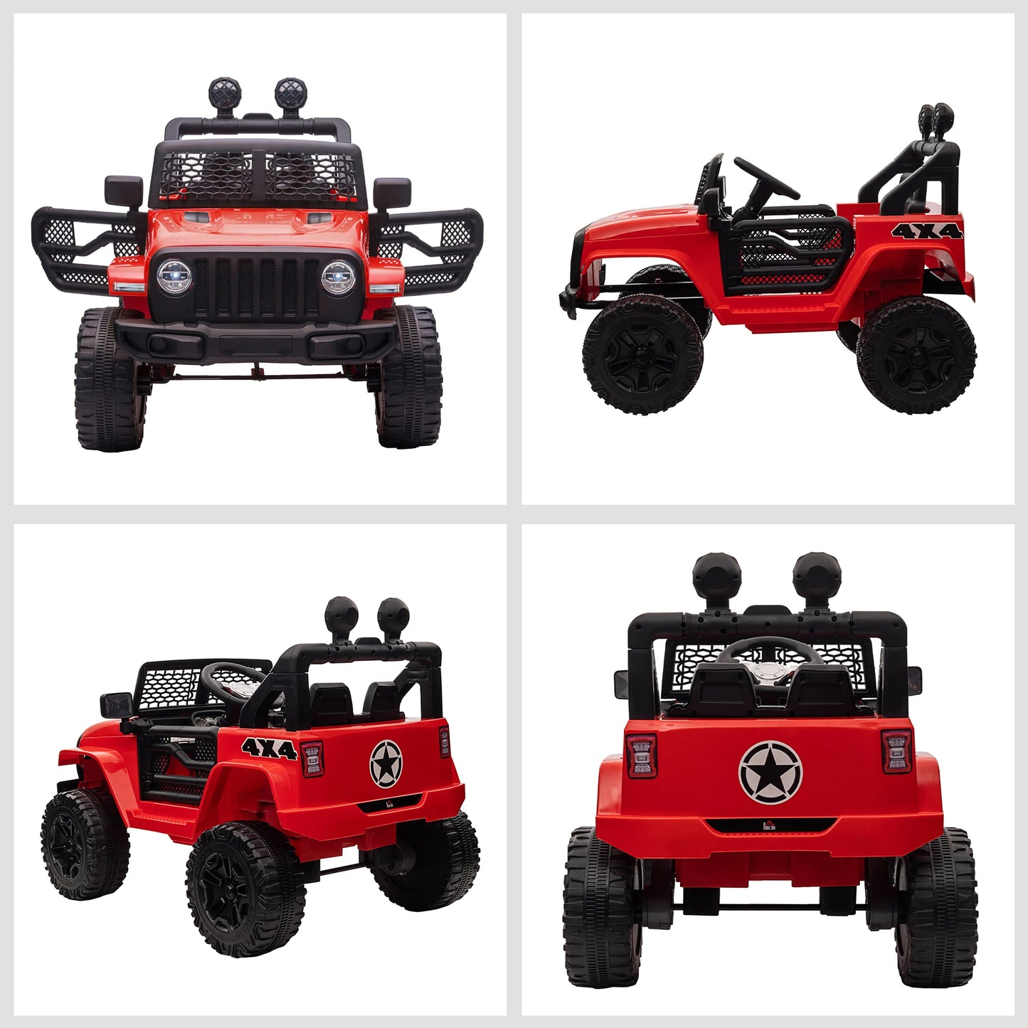 12V Kids Off-Road Electric Ride-On Truck with Remote Control