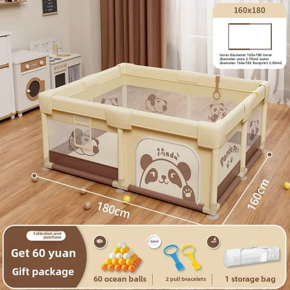Safety Fence Foldable Baby Playpen Indoor Toddler Activity Area Crawling Mat Easy Assembly Non-Toxic Materials Indoor Playground