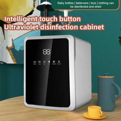 100W Baby Bottle Sterilizer Dryer UV Sterilizer for Bottle 3-in-1 Disinfection Cabinet 8L Low Noise with LCD Screen Timer