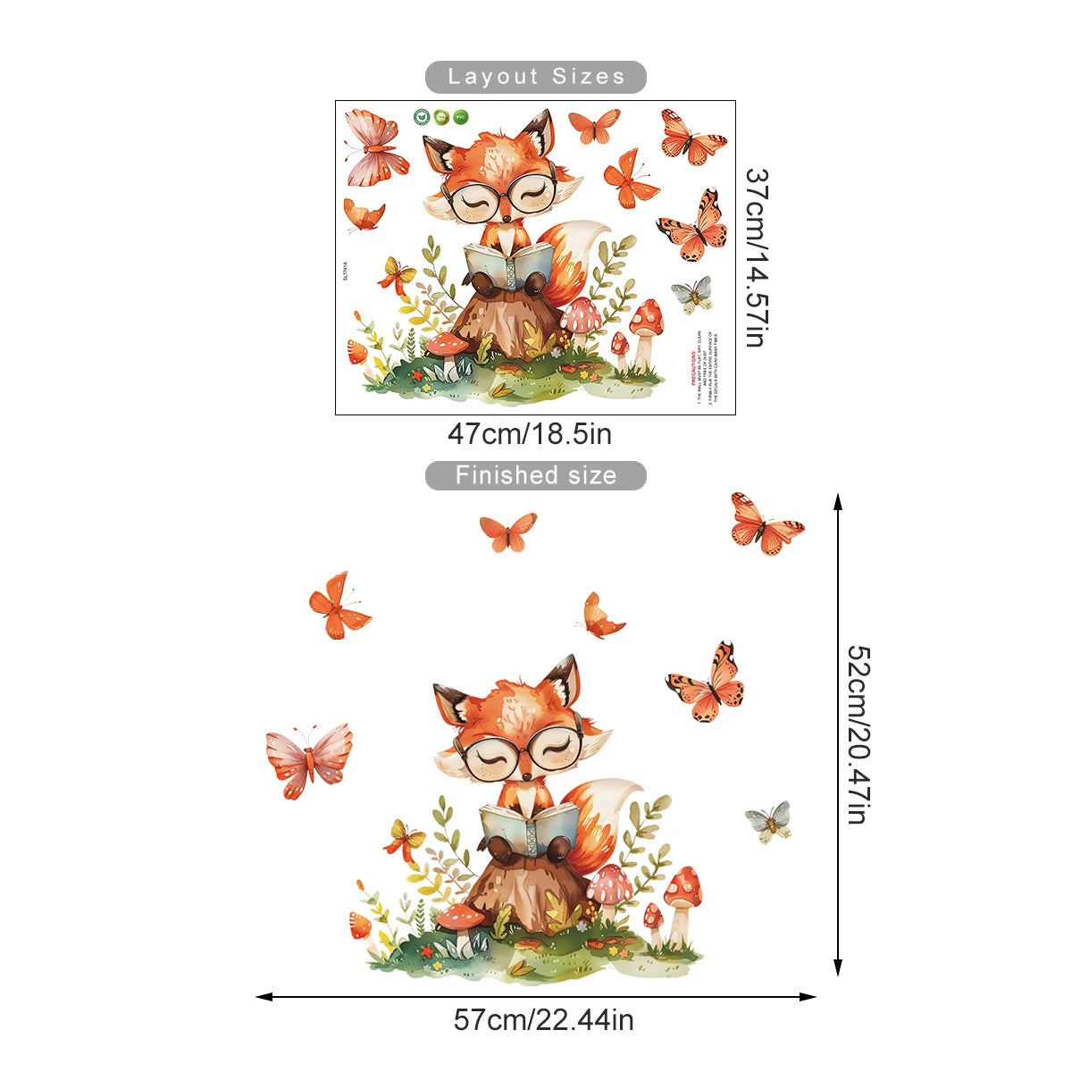 Woodland Learning Friends Wall Stickers
