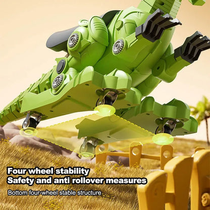 Dinosaur Ride-On Toy with Lights, Music & Mist Spray