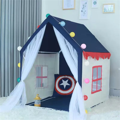 Portable Baby Play House Children Tent Teepee Tent Enfant Kids Tent Pink Blue Kids Play House Indoor Outdoor Toy Princess House