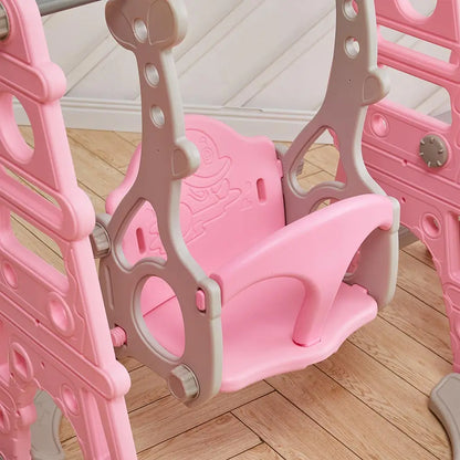 BabyBlush Toddler Swing, Slide & Basketball Playset