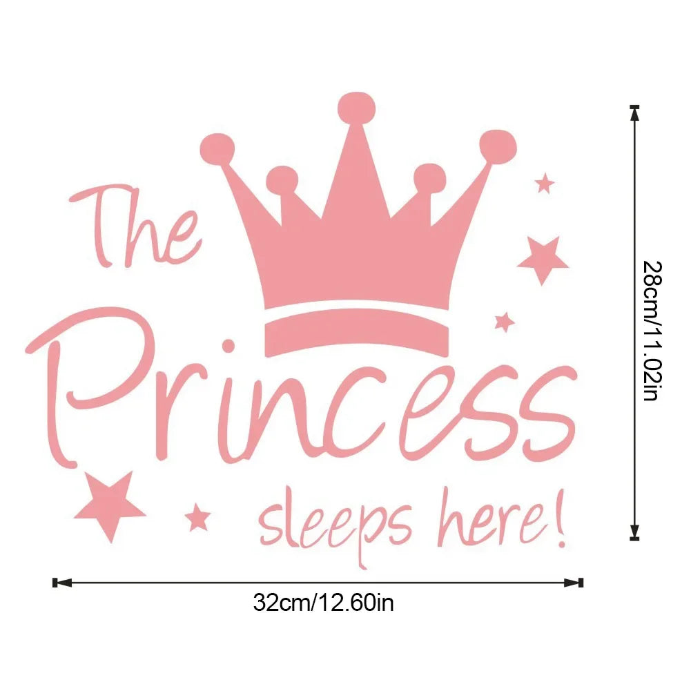 “The Princess Sleeps Here” Wall Sticker – Sweet Royal Touch